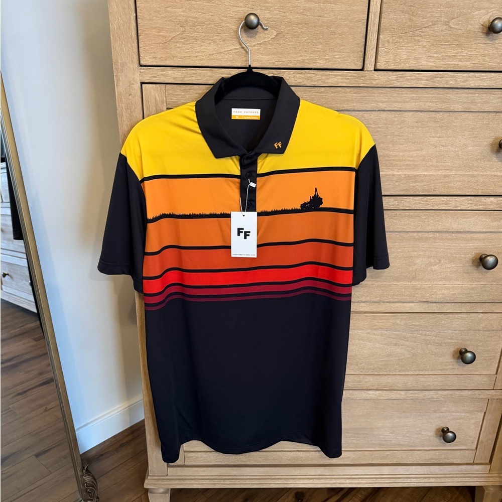 Fore Fathers mens golf polo Med NWT